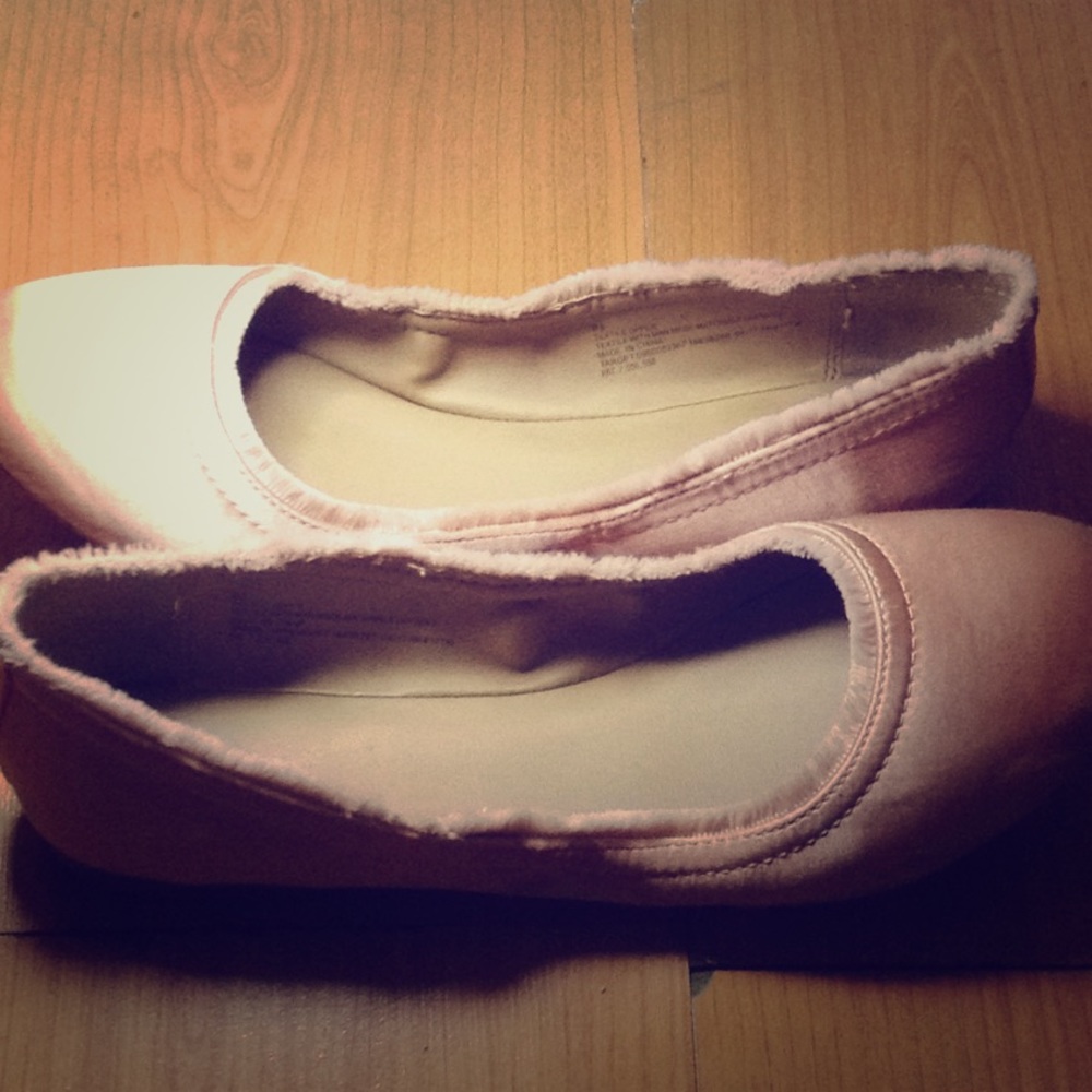 Blush pink ballet flats